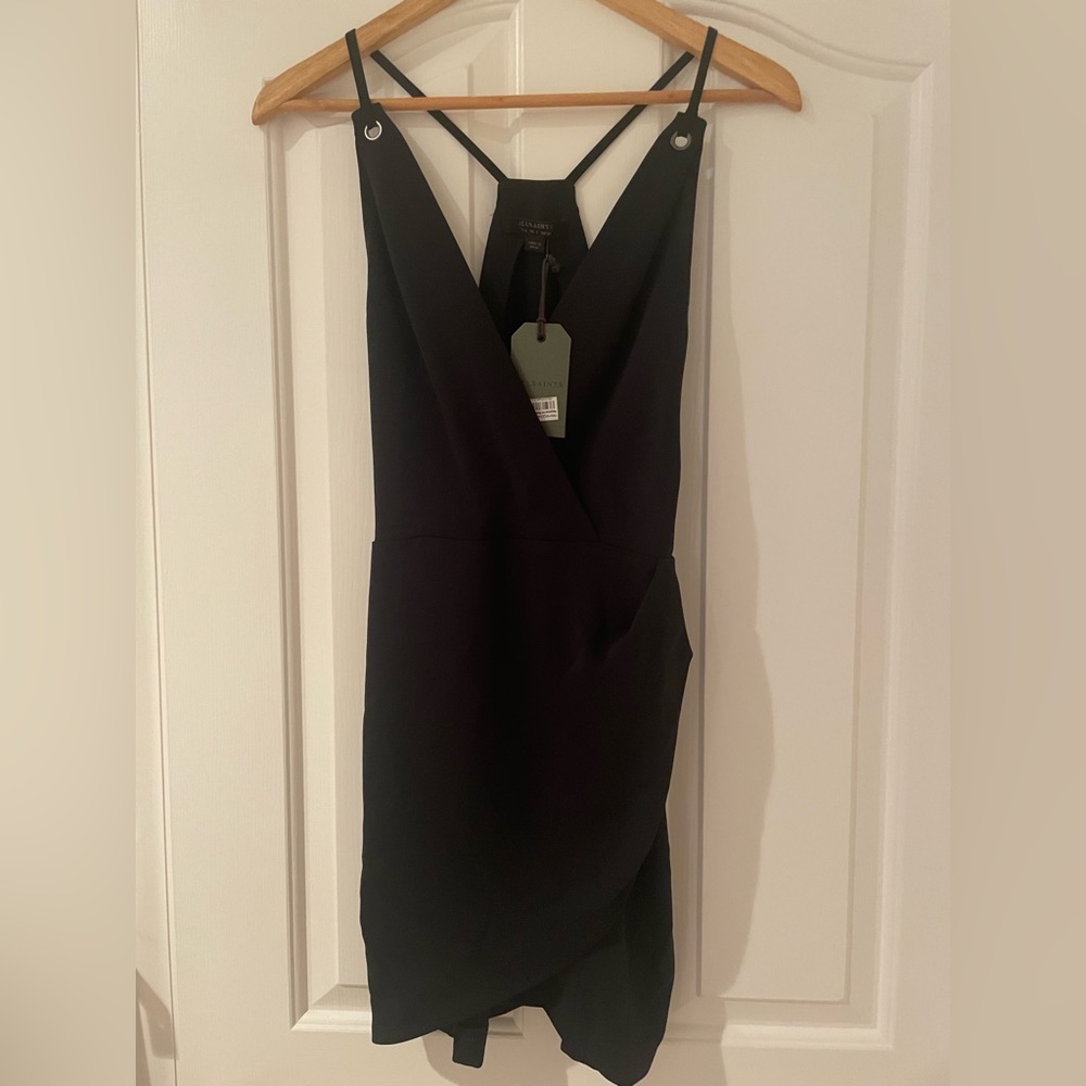 Nwt! Perfect condition All Saints black size 2 mini dress.